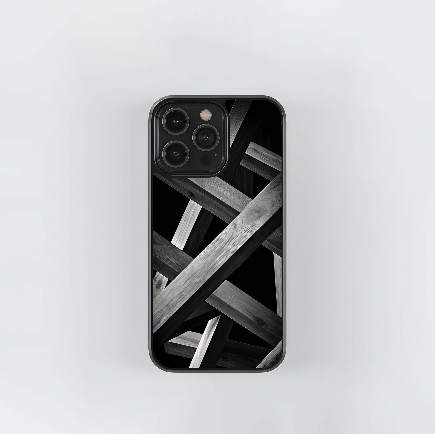 Monochrome Timber Tangle Glass Case
