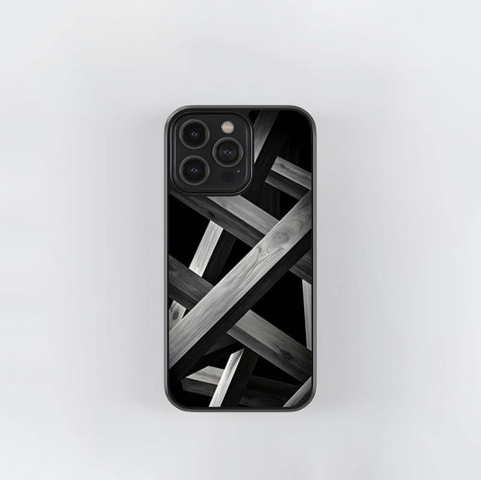 Monochrome Timber Tangle Glass Case