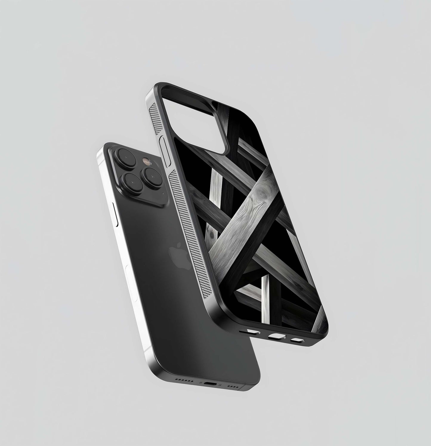 Monochrome Timber Tangle Glass Case