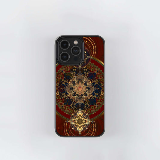 Cosmic Mandala Bloom Glass Case