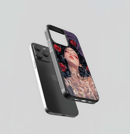 Crimson Rose Serenity Glass Case