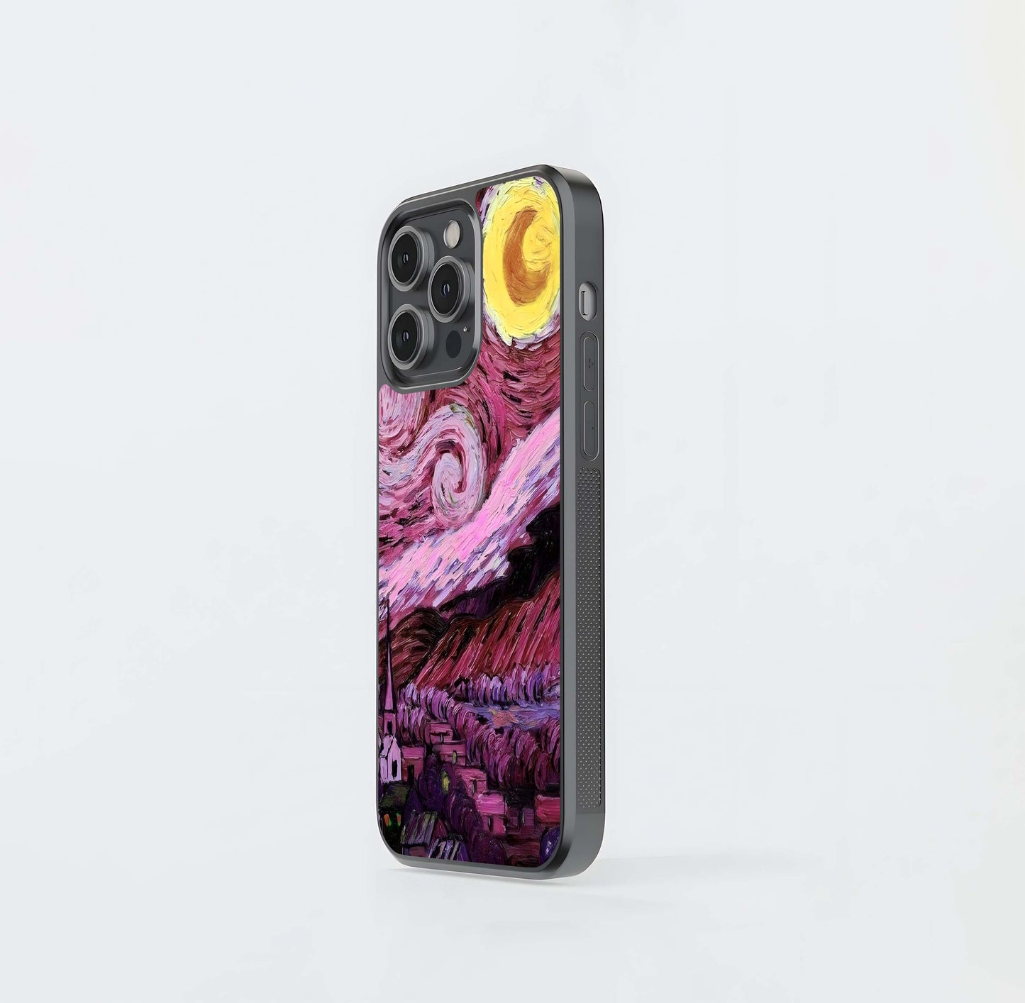 Blusshy Pink Vangogh Glass Case