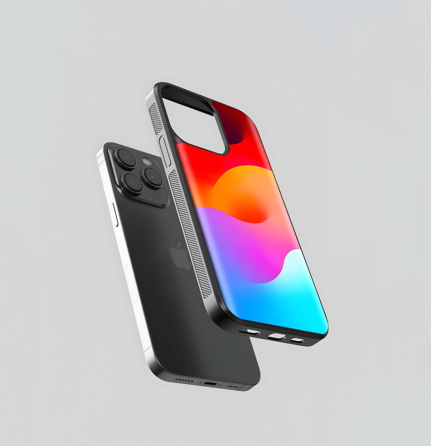 Gradient Wavy Curves Abstract Glass Case