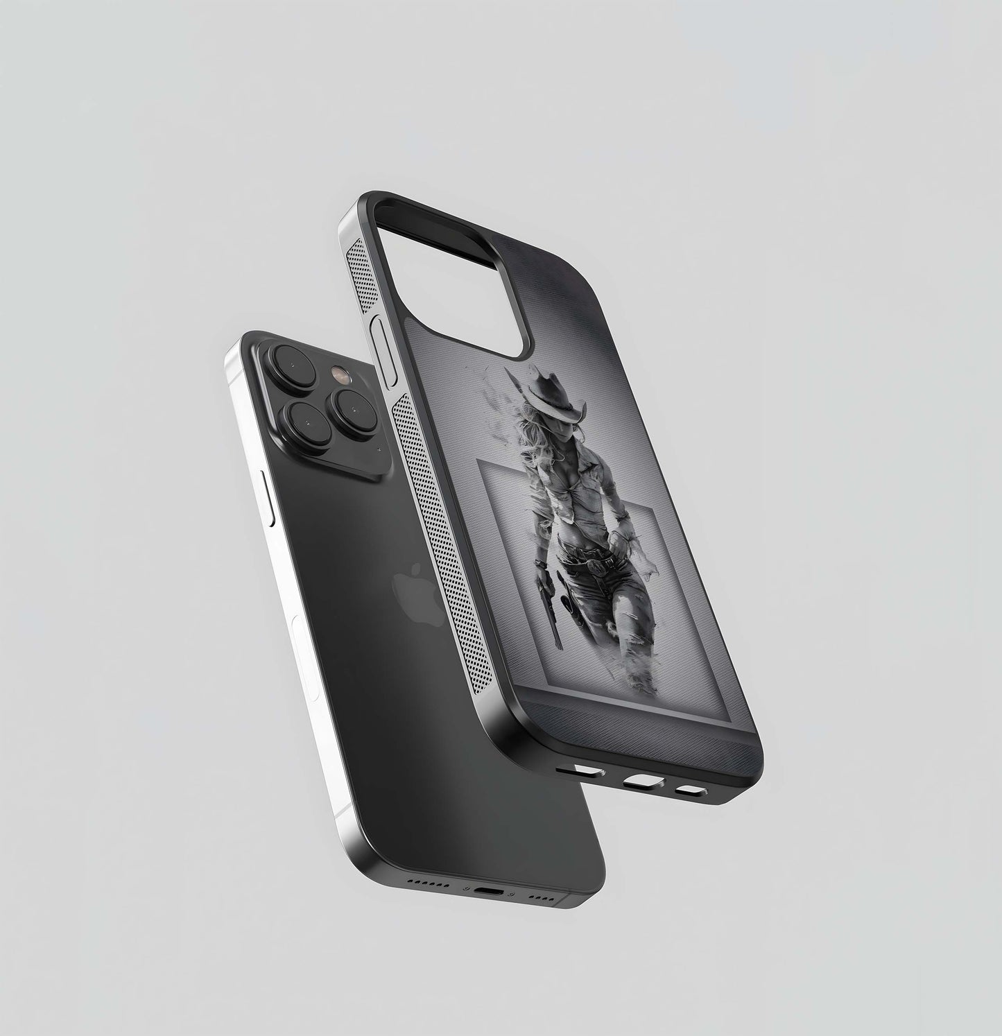 Grayscale Grit Glass Case