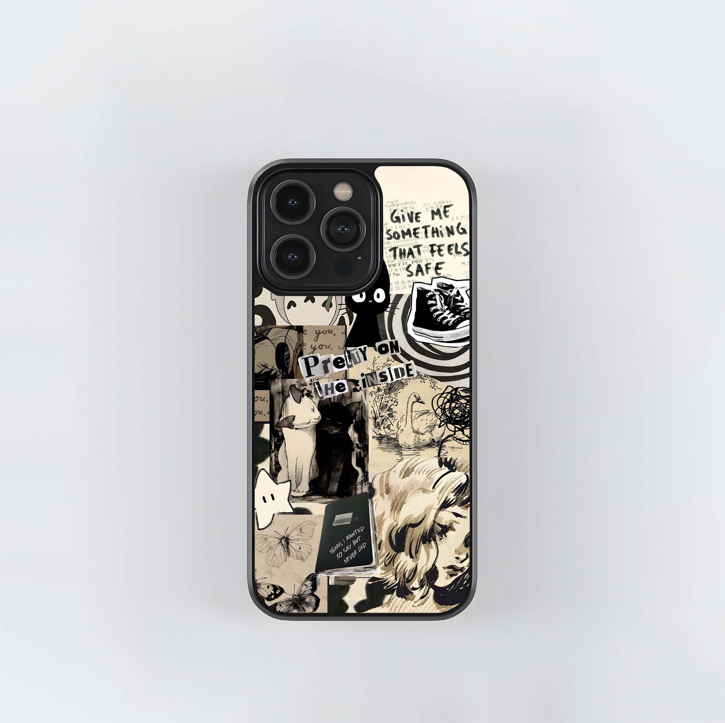 Grayscale Grunge Glass Case