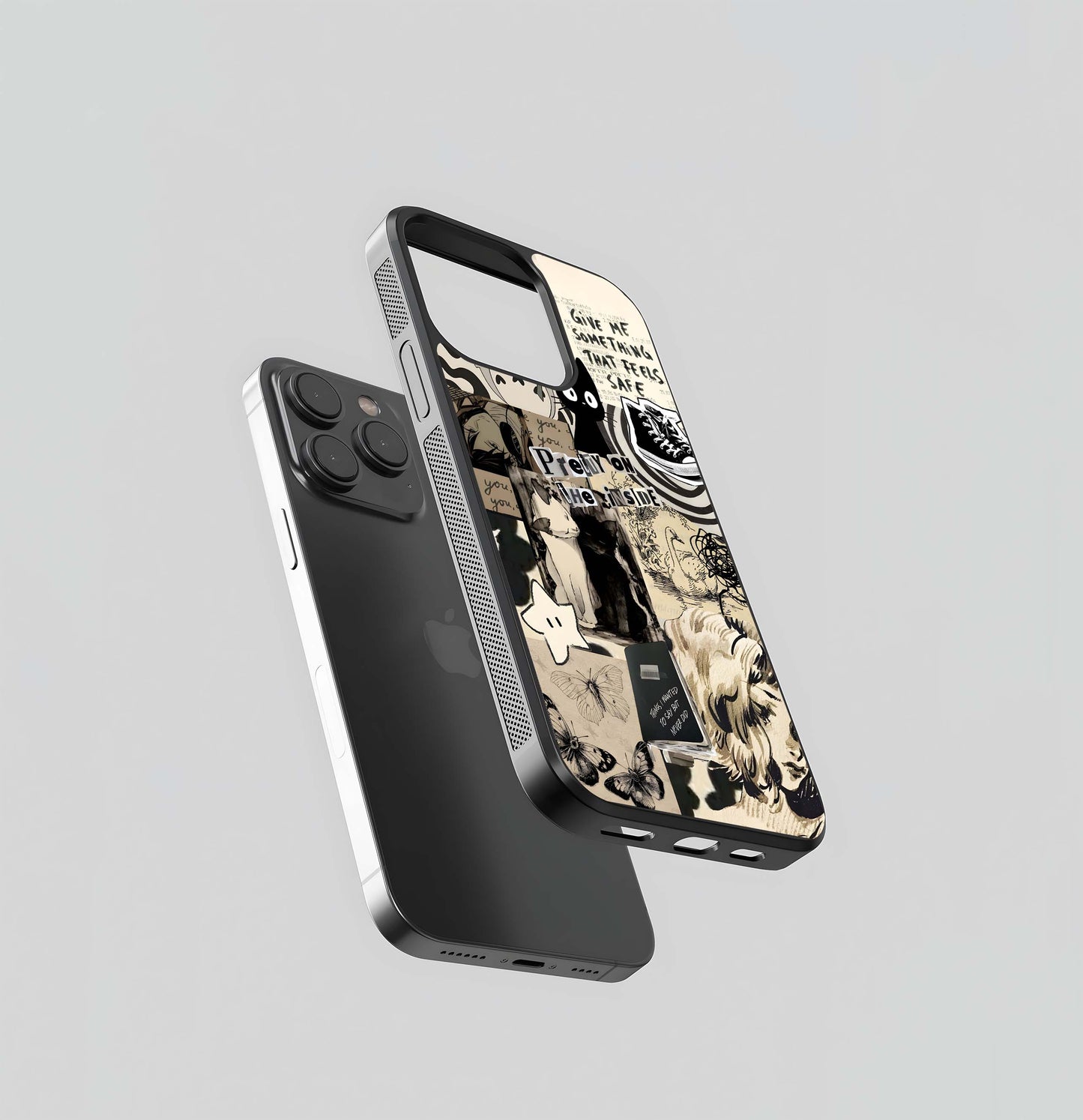 Grayscale Grunge Glass Case
