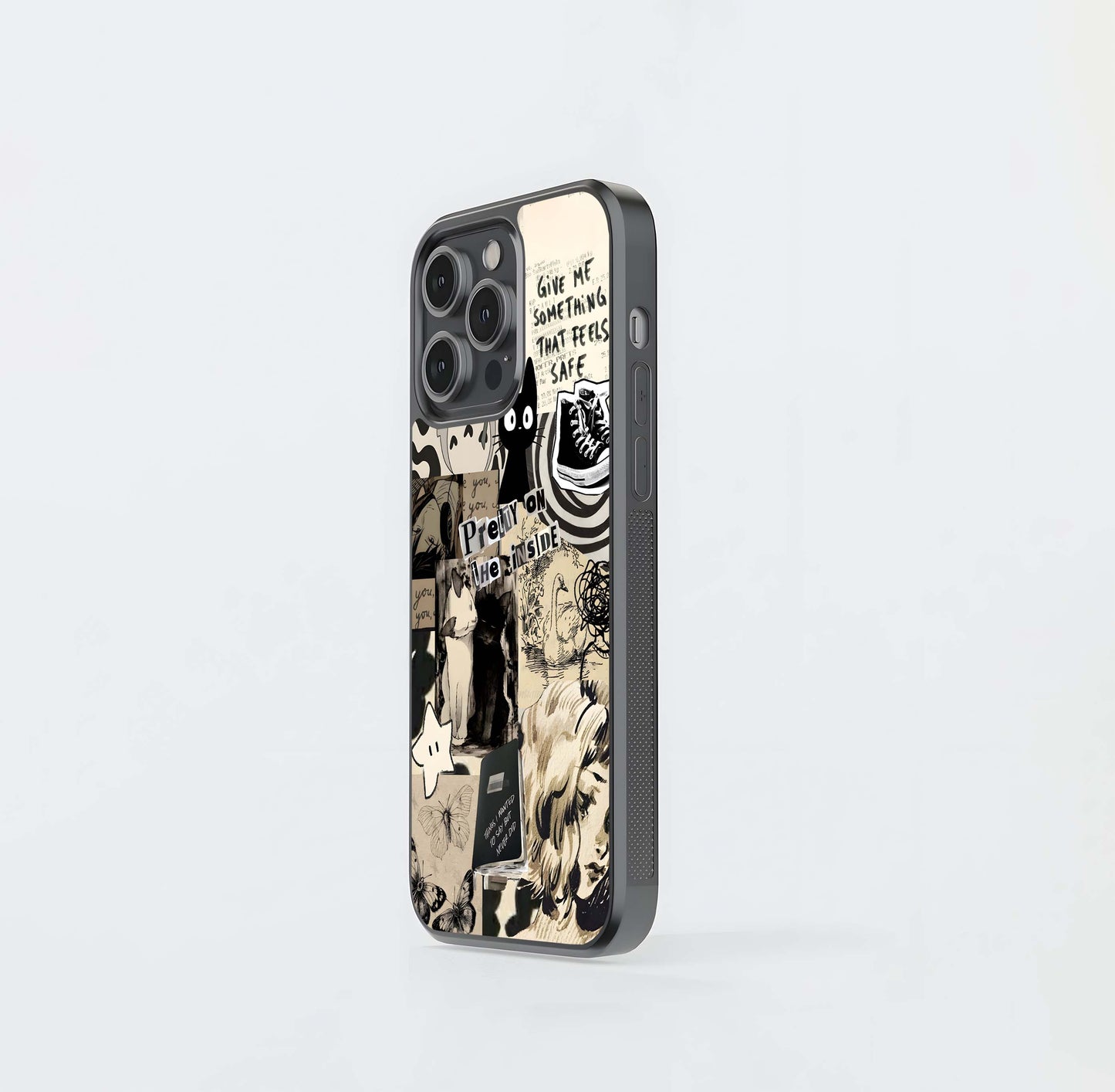 Grayscale Grunge Glass Case