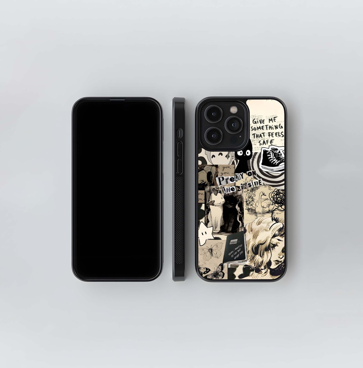Grayscale Grunge Glass Case