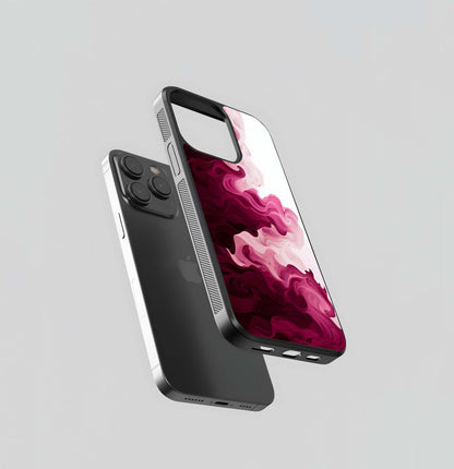 Crimson Wave Flow Glass Case