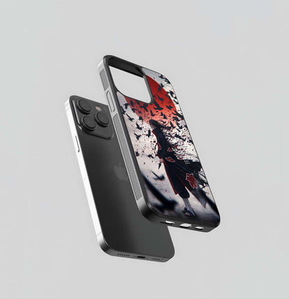 Itachi Uchiha Crow Burst Glass Case