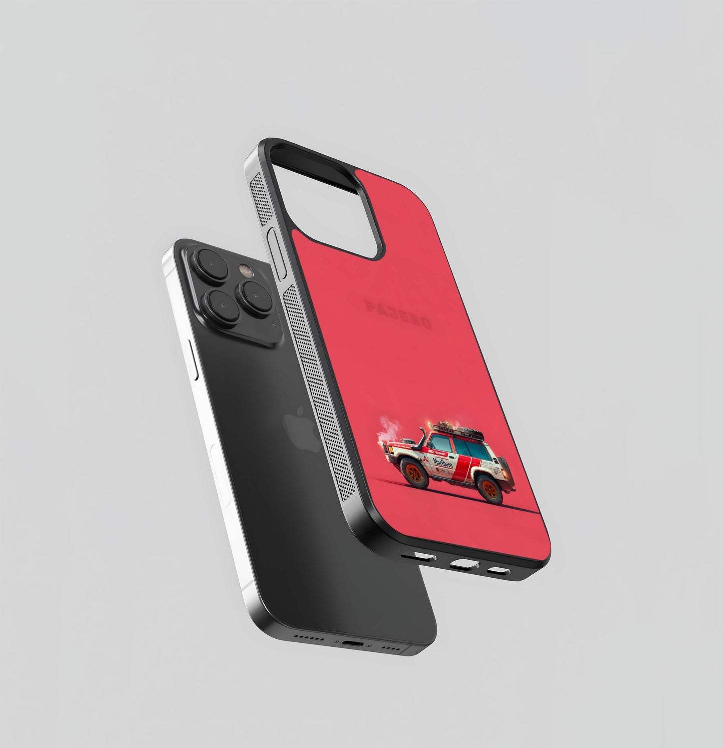 Rally Red Pajero Glass Case