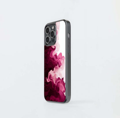 Crimson Wave Flow Glass Case