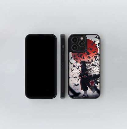 Itachi Uchiha Crow Burst Glass Case