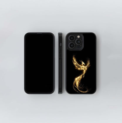Golden Flame Rise Glass Case