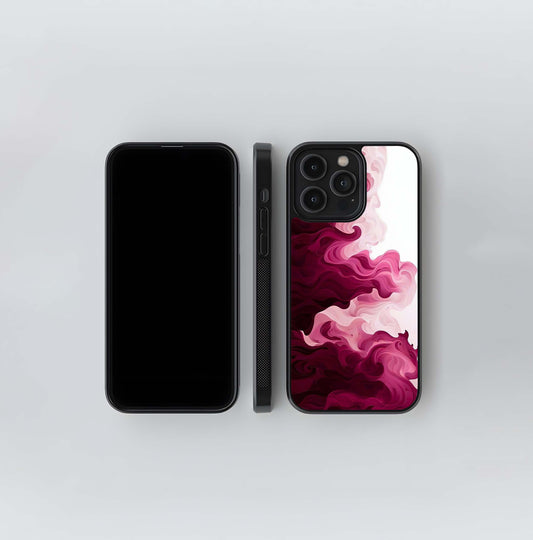 Crimson Wave Flow Glass Case