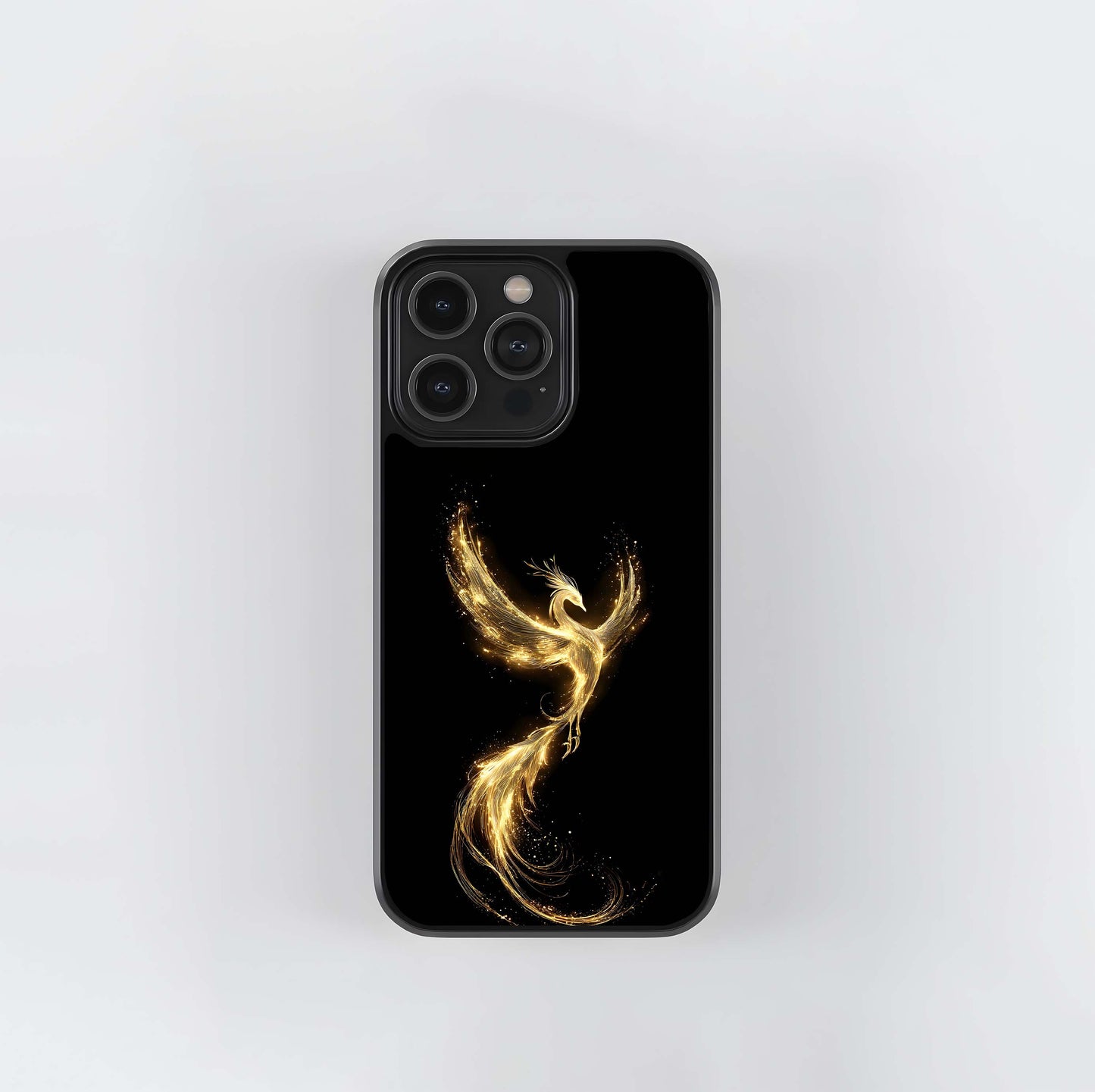 Golden Flame Rise Glass Case