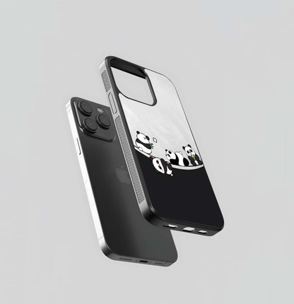 Chibi Panda Border Glass Case