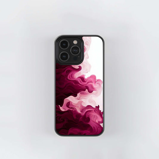 Crimson Wave Flow Glass Case
