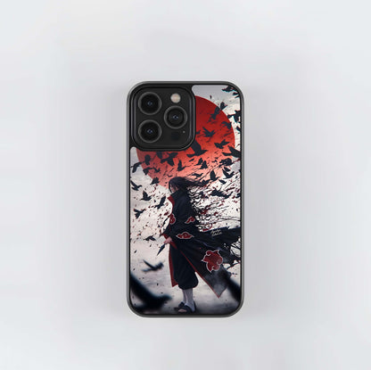 Itachi Uchiha Crow Burst Glass Case