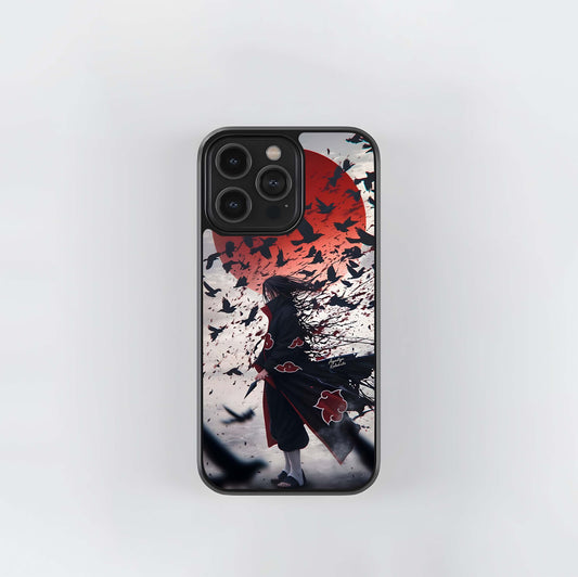 Itachi Uchiha Crow Burst Glass Case