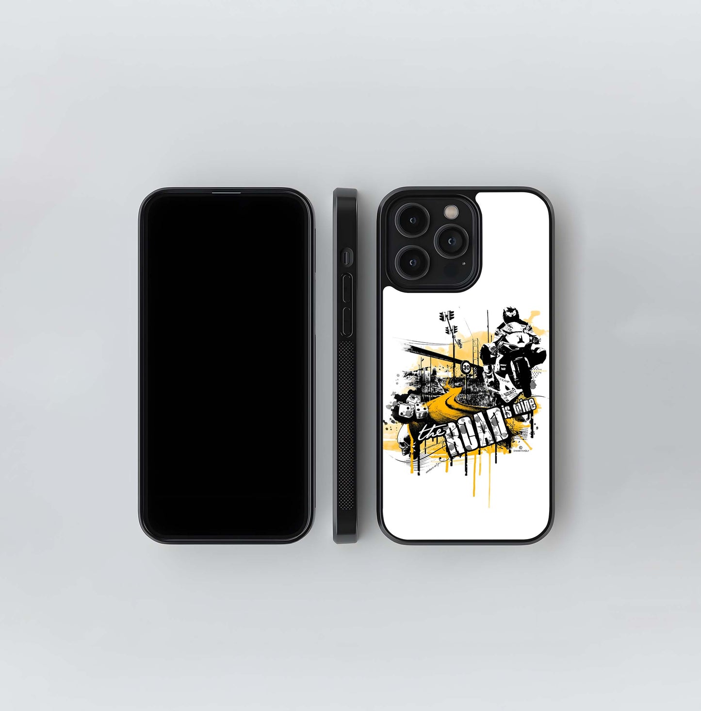 Grungy Race Graphic Glass Case