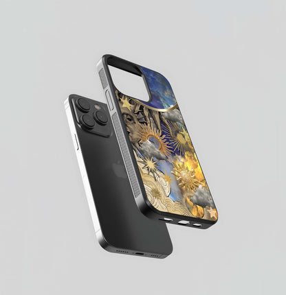 Boho Suns aesthetic Glass Case