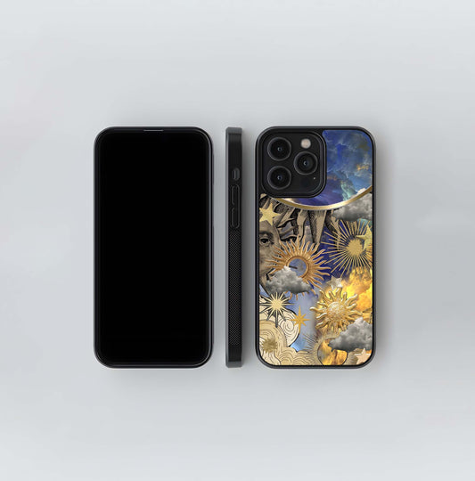 Boho Suns aesthetic Glass Case
