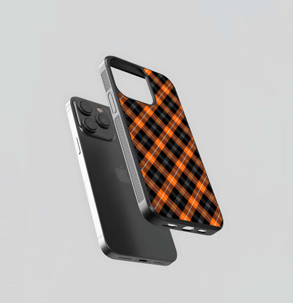 Halloween Plaid Glass Case