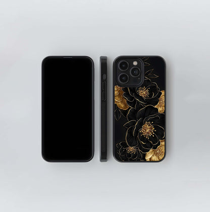 Bold Bloom Gold Glass Case