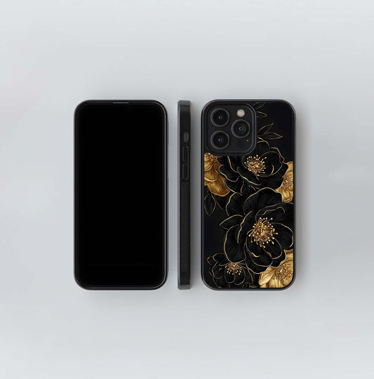 Bold Bloom Gold Glass Case