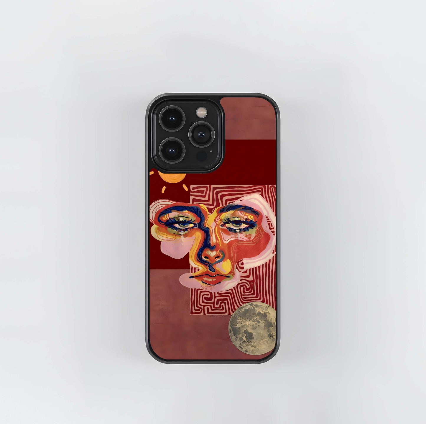 Aesthetic Illusion Half Face Glass Case