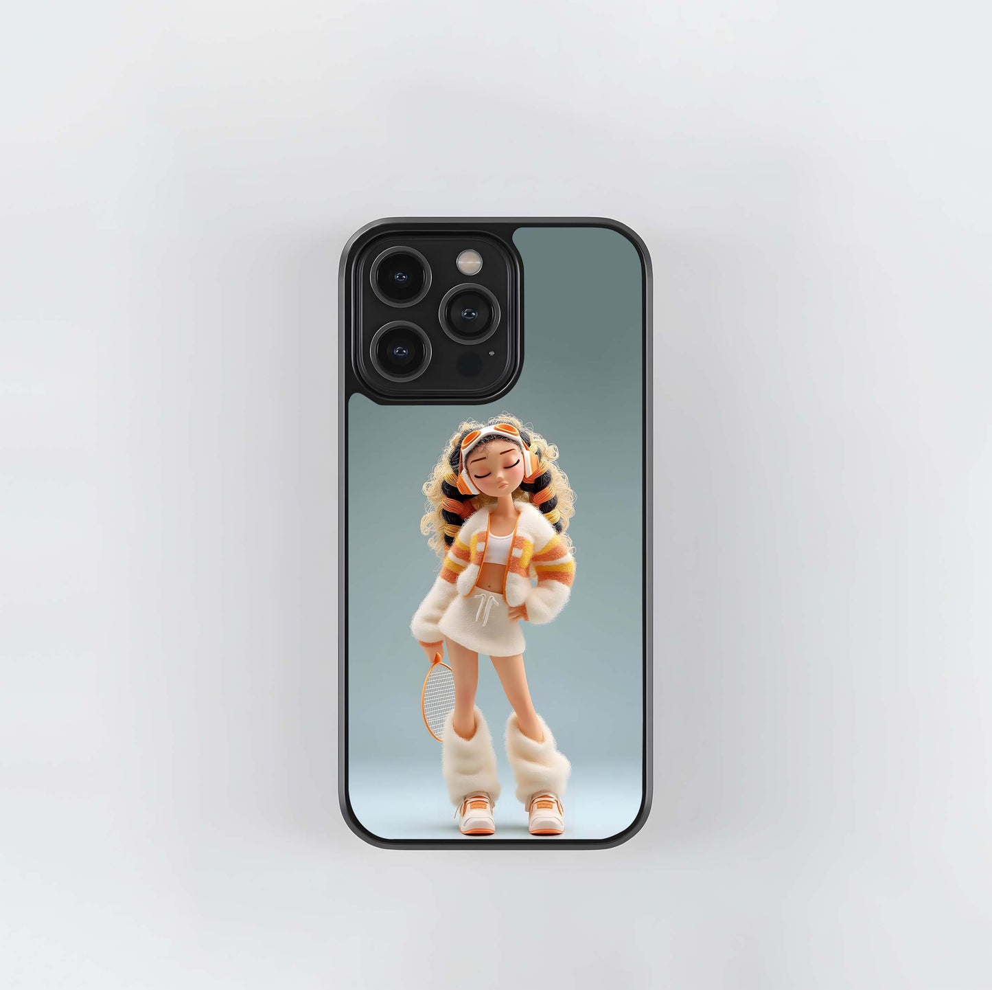 Retro Sport Doll Glass Case