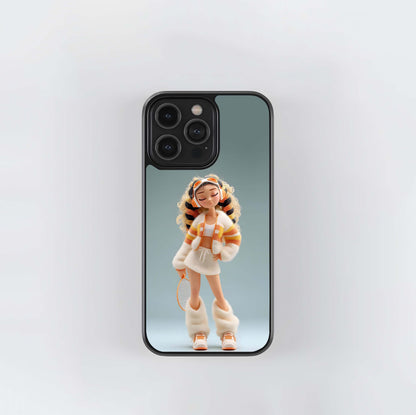 Retro Sport Doll Glass Case