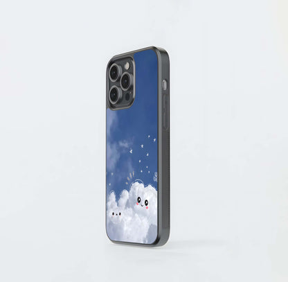 Cute Blossom Cloud Glass Case