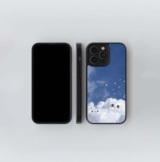 Cute Blossom Cloud Glass Case