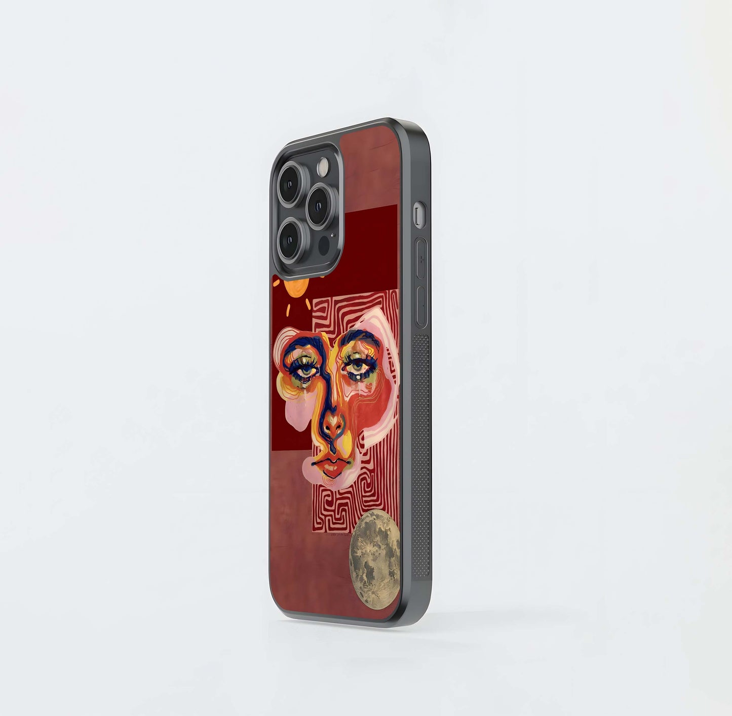 Aesthetic Illusion Half Face Glass Case
