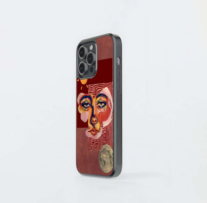 Aesthetic Illusion Half Face Glass Case
