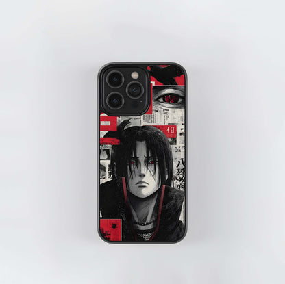 Itachi Uchiha Manga Collage Glass Case