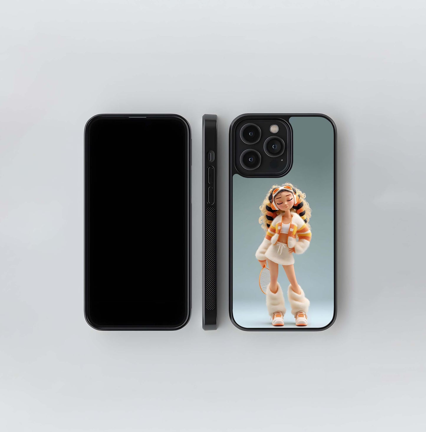 Retro Sport Doll Glass Case