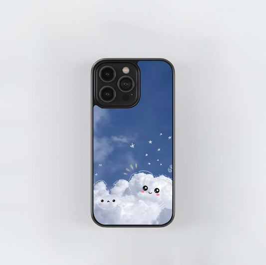 Cute Blossom Cloud Glass Case
