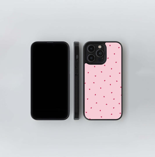 Heart pink Glass Case / Cover