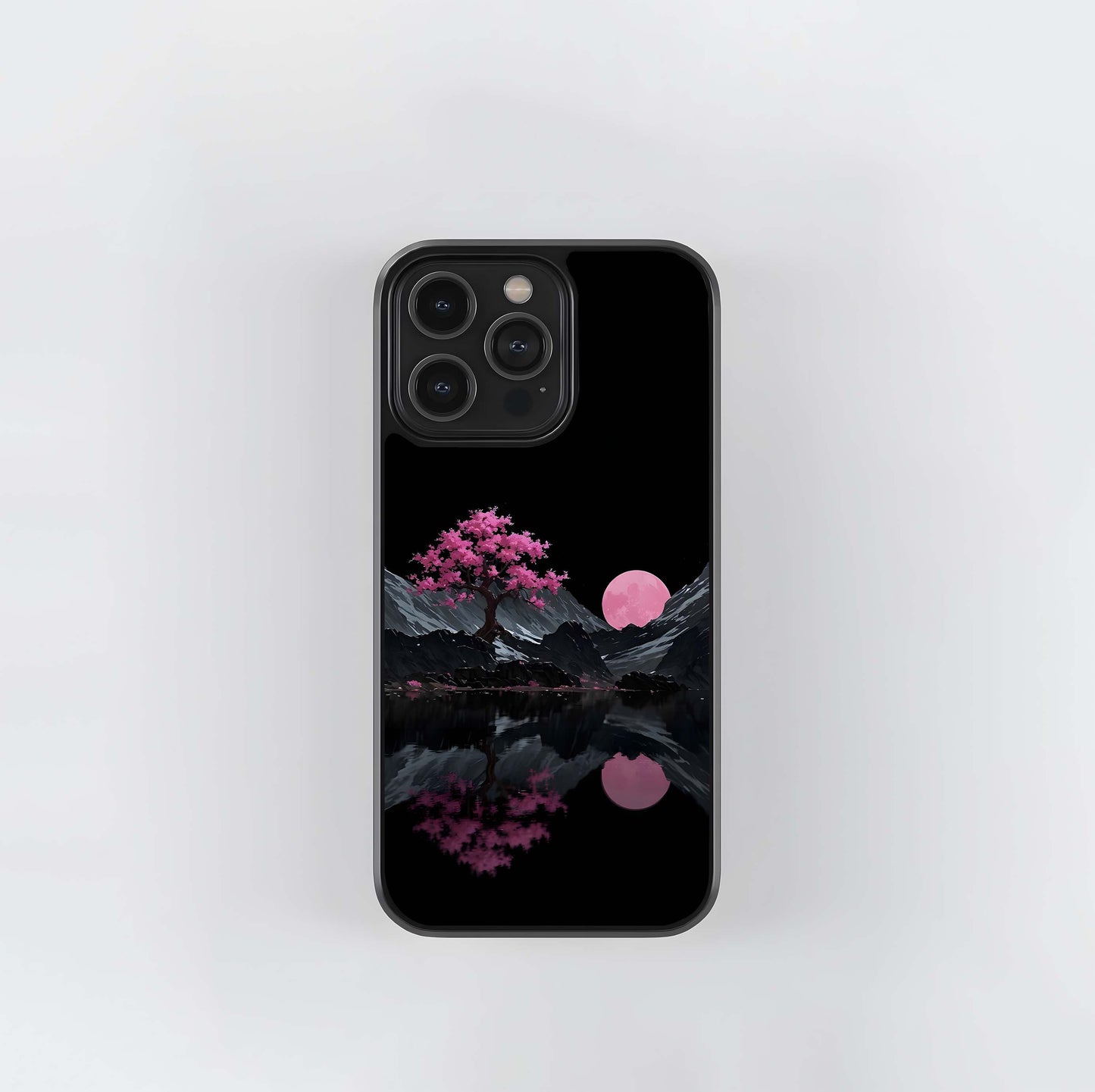 Blood Moon Blossom Glass Case