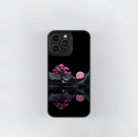 Blood Moon Blossom Glass Case