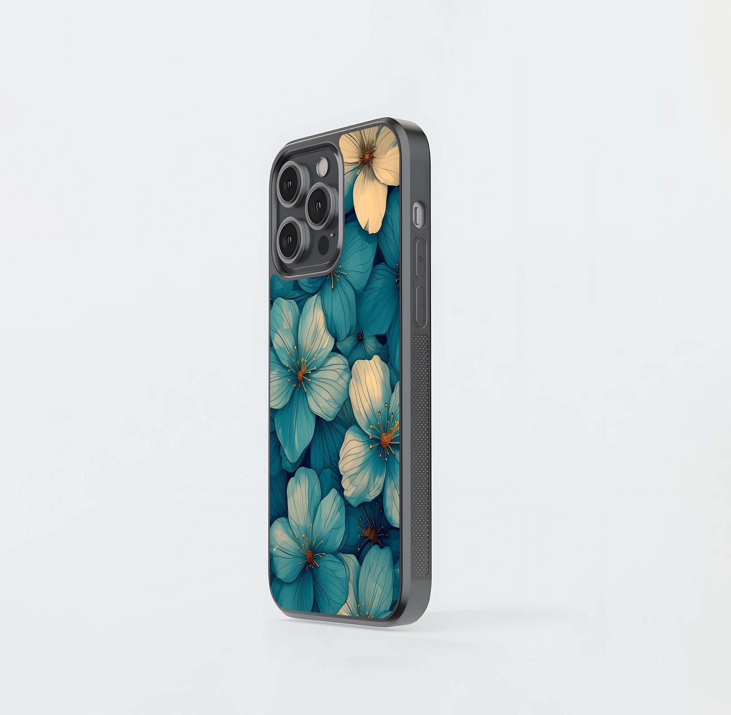 Azure Bloom Glass Case