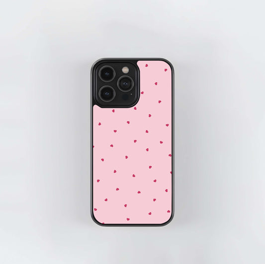 Heart pink Glass Case / Cover