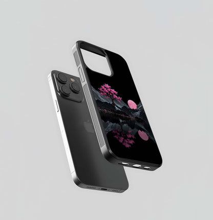 Blood Moon Blossom Glass Case