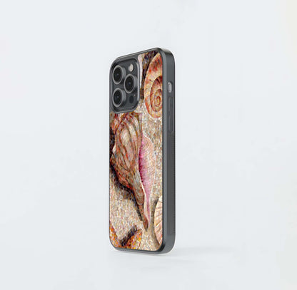 Beige Shell Mosaic Glass Case