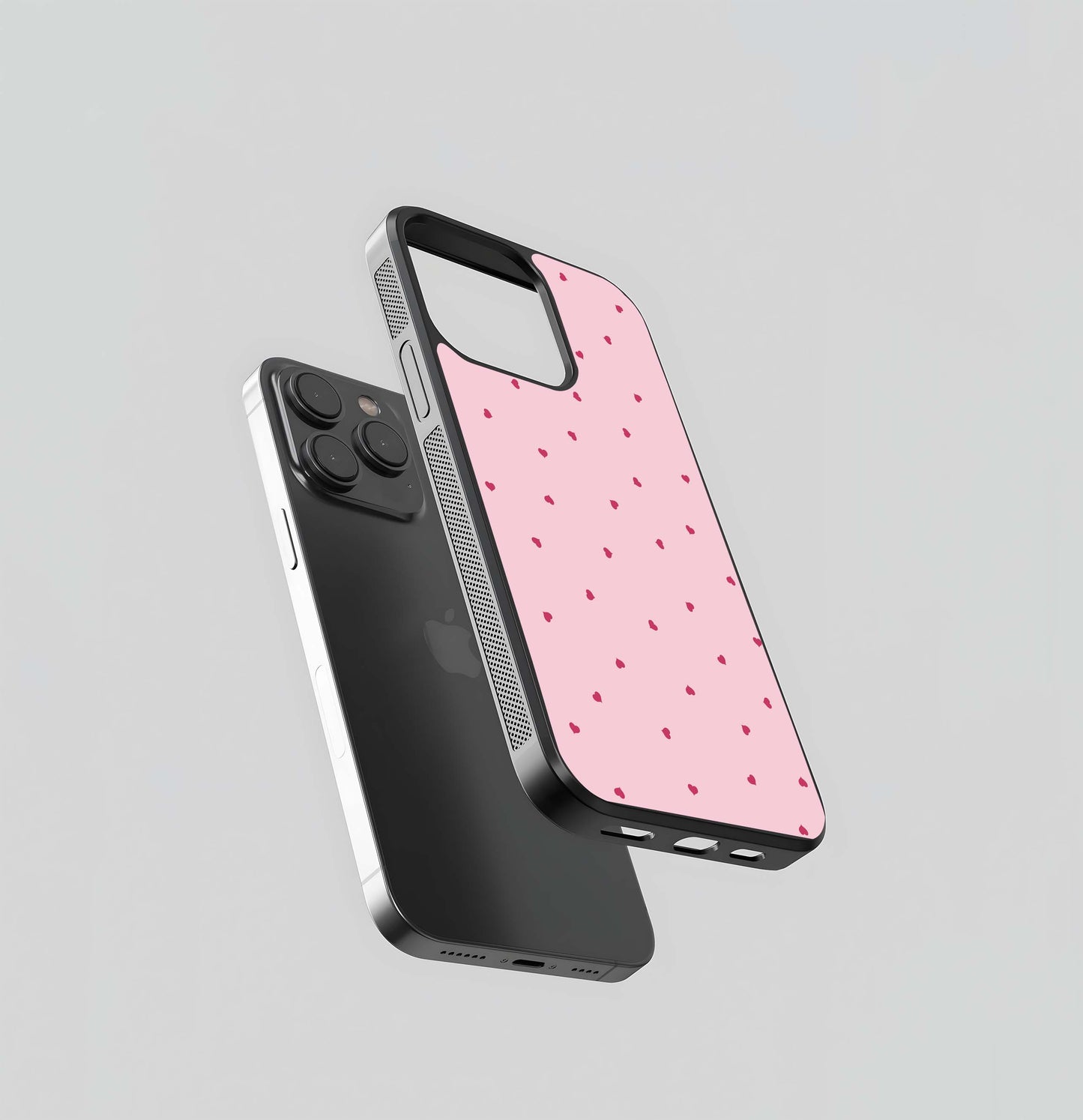 Heart pink Glass Case / Cover