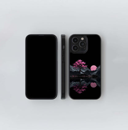 Blood Moon Blossom Glass Case