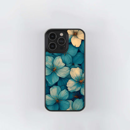 Azure Bloom Glass Case